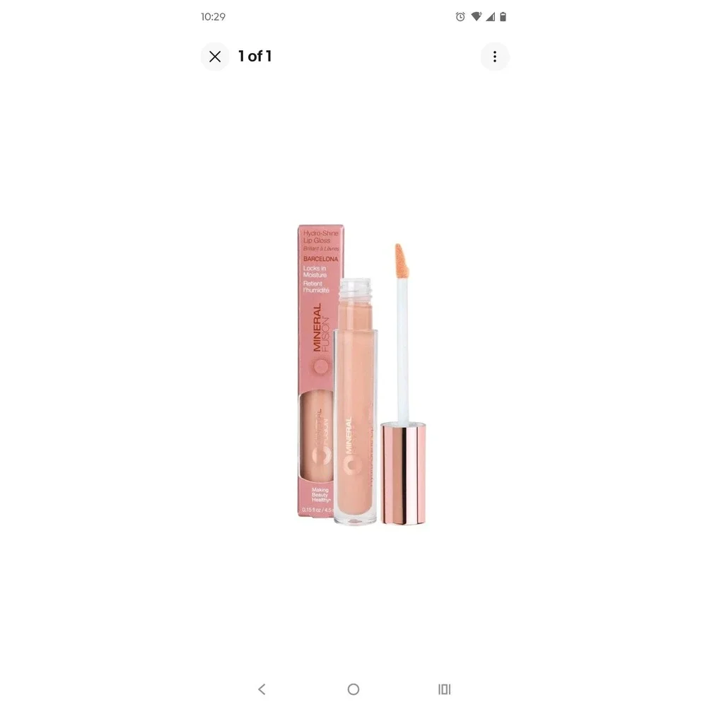 Mineral Fusion Hydro Shine Lip Gloss‎ Barcelona 0.15 fl. oz. Hydrating Plumping